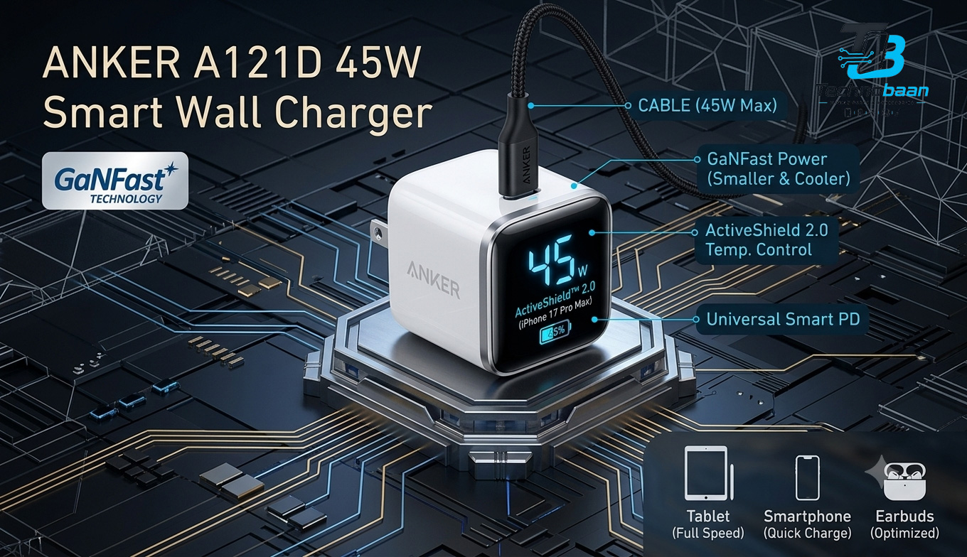 شارژر دیواری 45 وات انکر مدل A121D